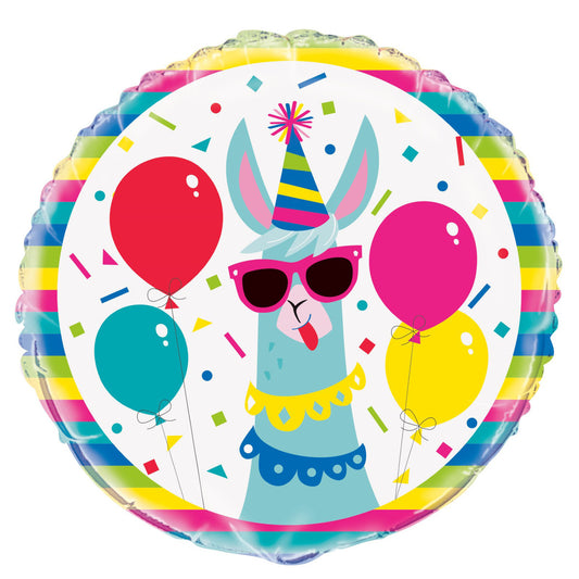 Llama Birthday Foil Balloon 45cm