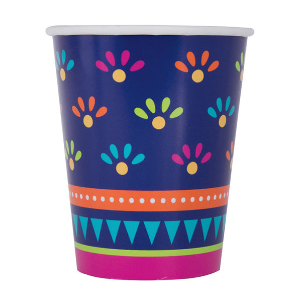 Boho Fiesta Paper Cups 270ml (Pack of 8)