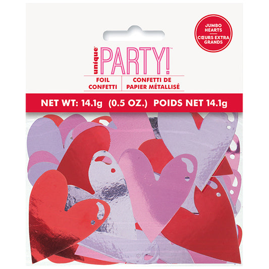 Jumbo Hearts Foil Confetti (14g)