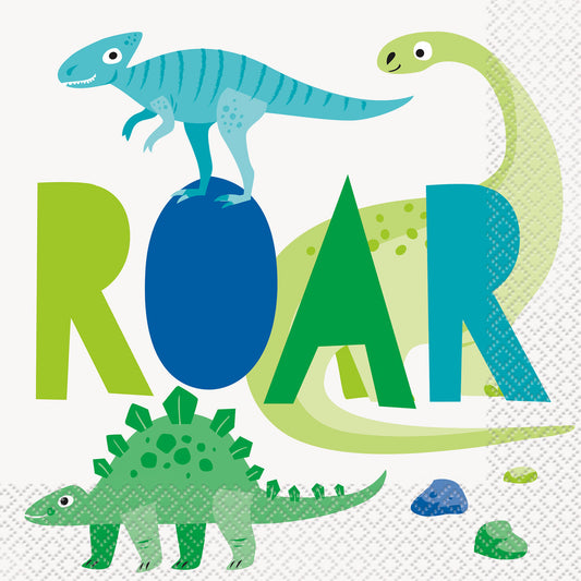 Dinosaur "Roar" Luncheon Napkins (Pack of 16)