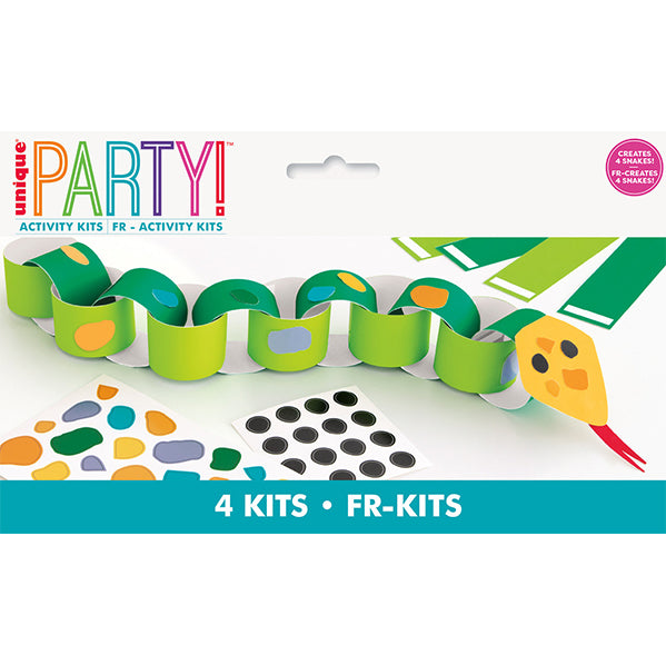 Snake Paper Chain Craft Kit (For 4)