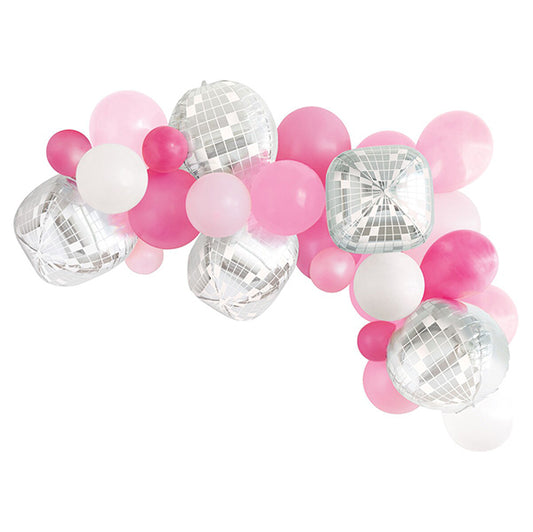 Balloon Arch Kit "Pink & Disco Ball" (25 piece set)