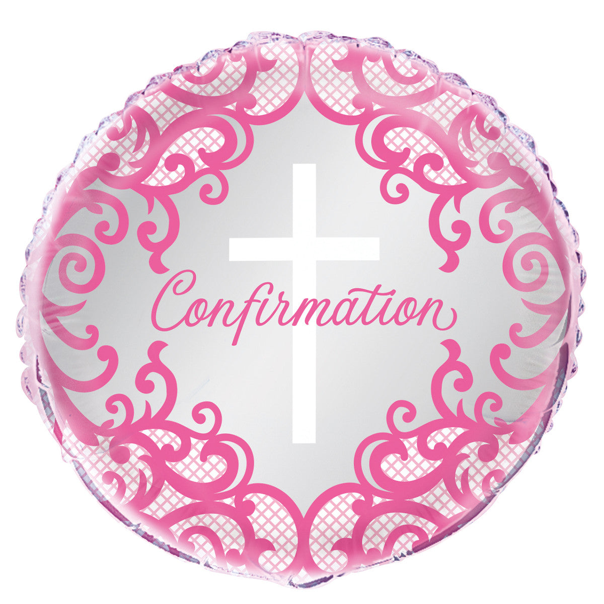 Fancy Pink Cross Confirmation Foil Balloon 45cm