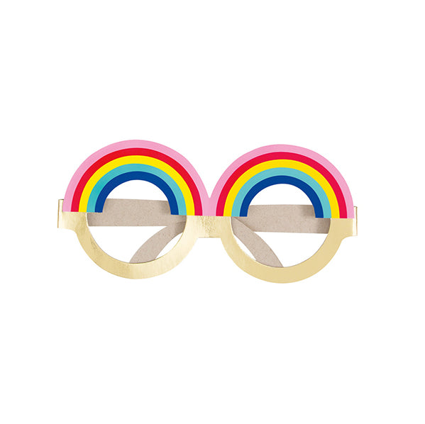 Paper Party Glasses - Foil Rainbow (Pack of 4)