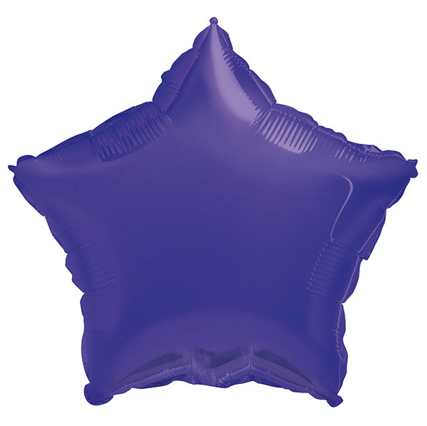 Deep Purple Star Foil Balloon 45cm