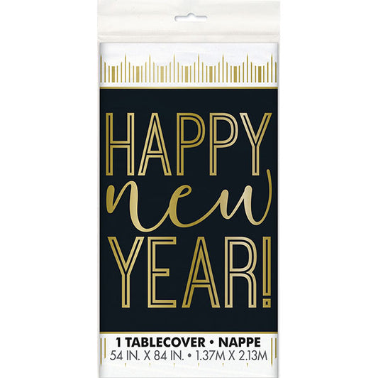 Roaring New Year "Happy New Year" Printed Tablecover 137cm x 213cm