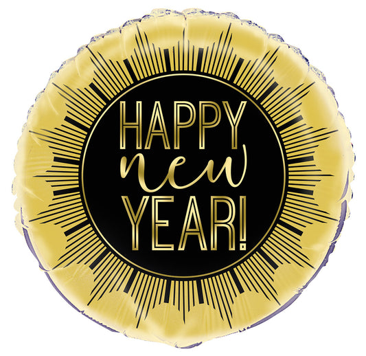 Roaring New Year "Happy New Year" Foil Balloon 45cm