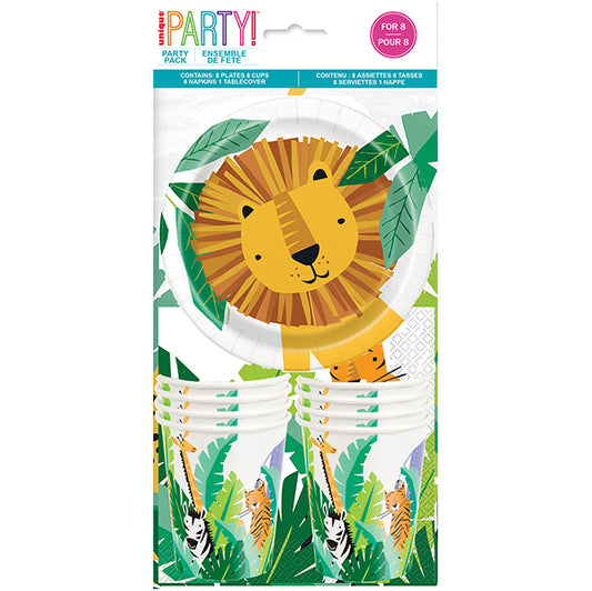 Animal Safari Party Pack (For 8)