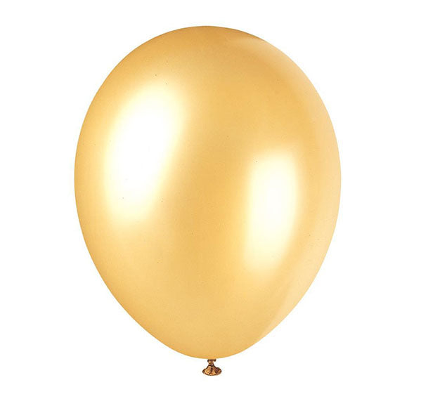 Champagne Gold Premium Pearl Balloons 30cm (Pack of 8)