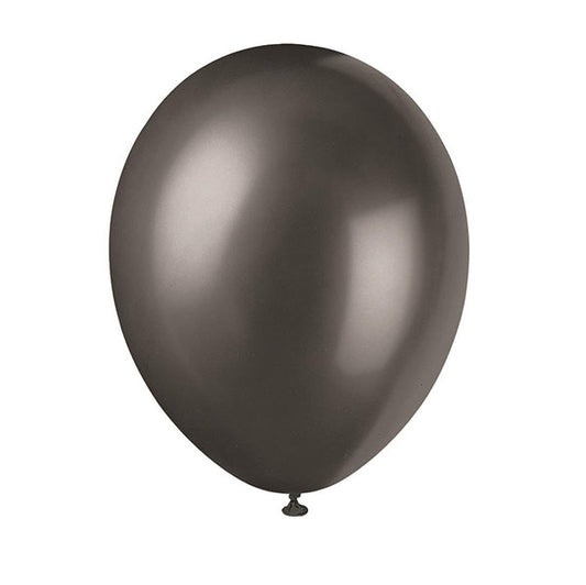 Ink Black Premium Pearl Balloons 30cm (Pack of 8)