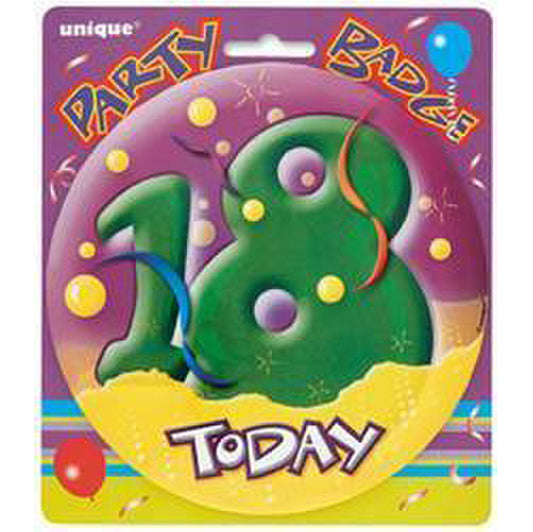 Jumbo Badge - 18th Birthday