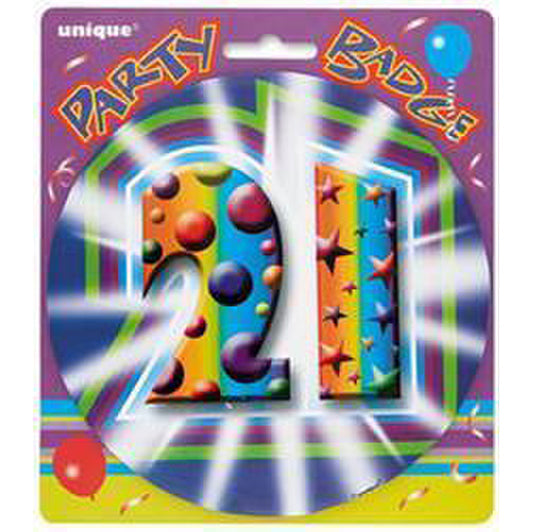 Jumbo Badge - 21st Birthday