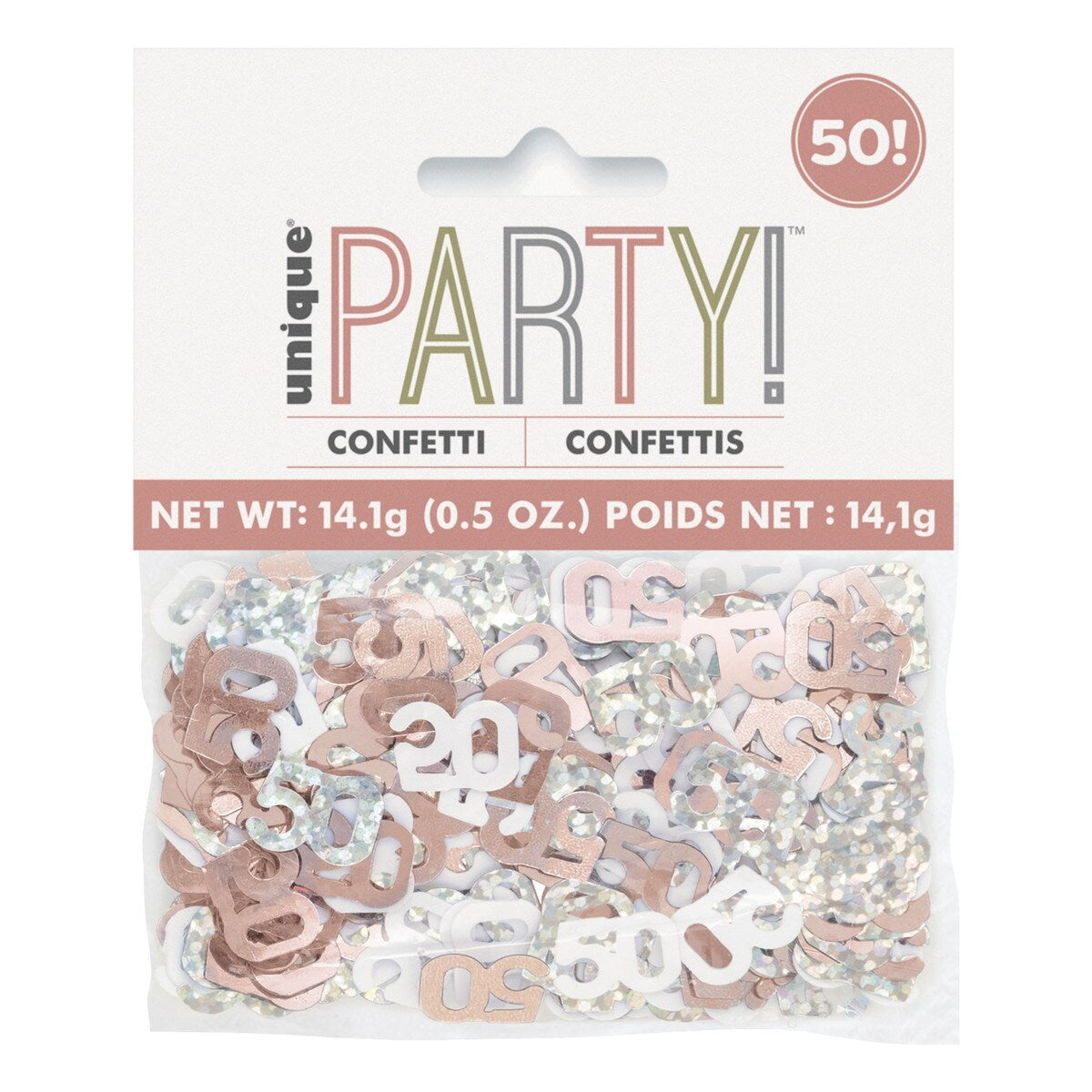 Rose Gold "50" Foil Confetti (14g)