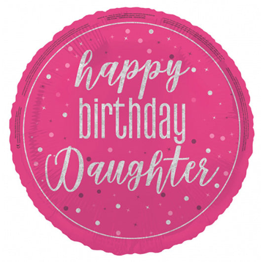 "Happy Birthday Daughter" Foil Balloon 45cm