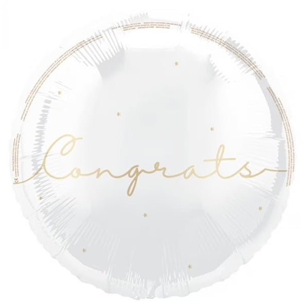 Gold Script "Congrats" Foil Balloon 45cm