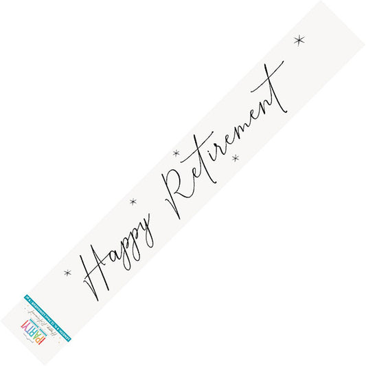 "Happy Retirement" Foil Banner - 2.74m