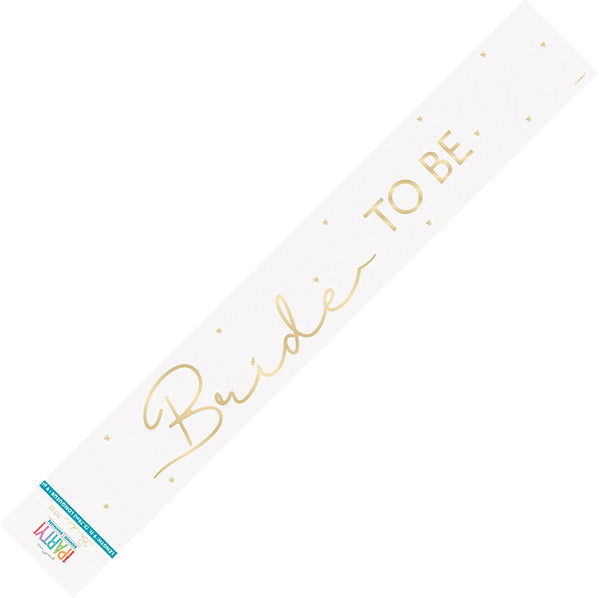 Gold Script "Bride To Be" Foil Banner - 2.74m