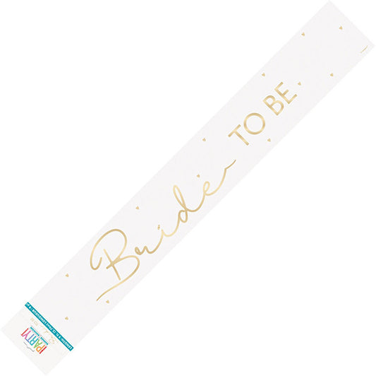 Gold Script "Bride To Be" Foil Banner - 2.74m