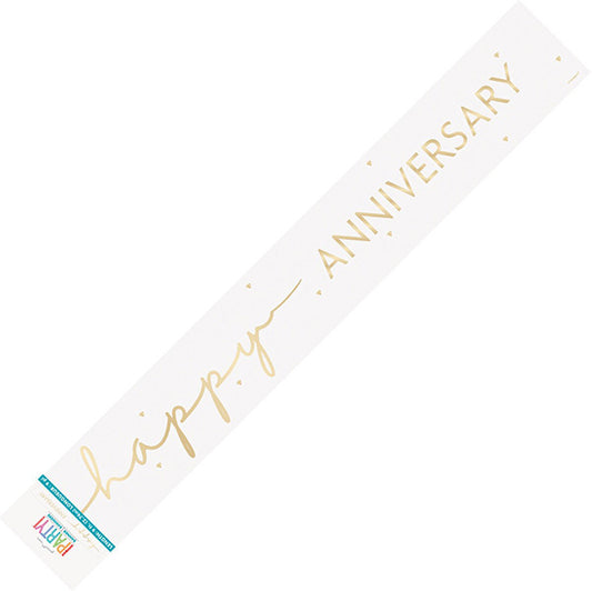 "Happy Anniversary" Foil Banner - 2.74m