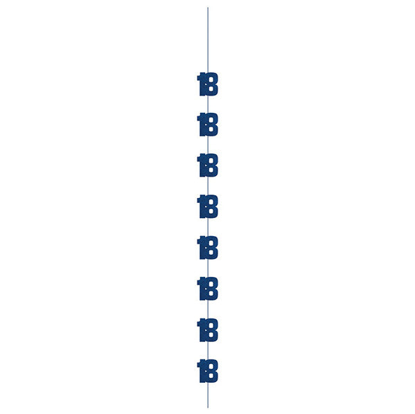 Glitz Blue "18" Hanging Decorations (Pack of 6)