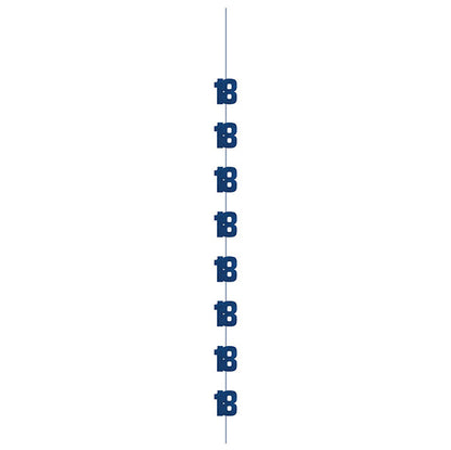 Glitz Blue "18" Hanging Decorations (Pack of 6)