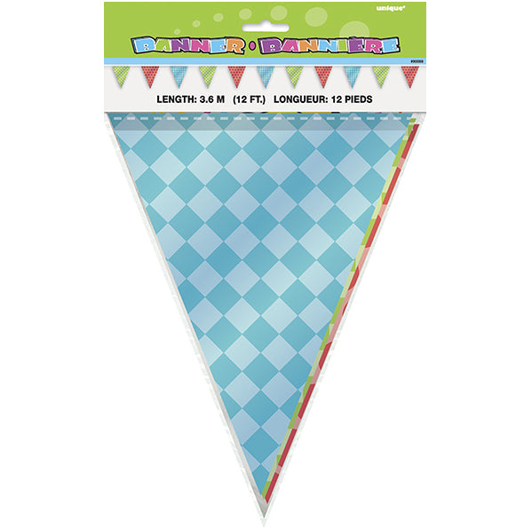 Bright Check Flag Banner - 3.65m