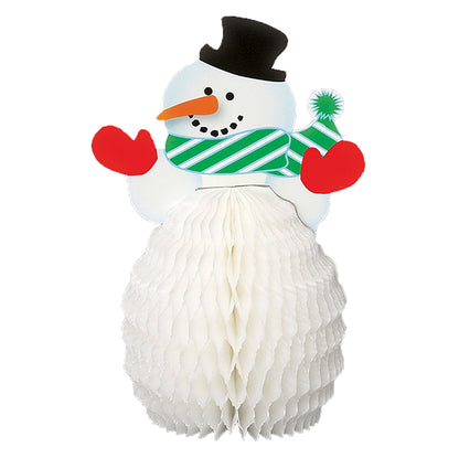 Mini Snowman Honeycomb Decorations (Pack of 4)