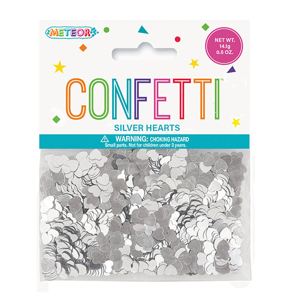 Silver Hearts Confetti (14g)