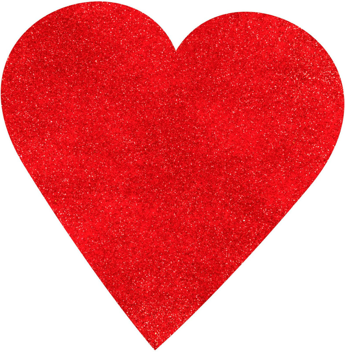 Glitter Heart Cutouts - Assorted Colours & Sizes (Pack of 6)