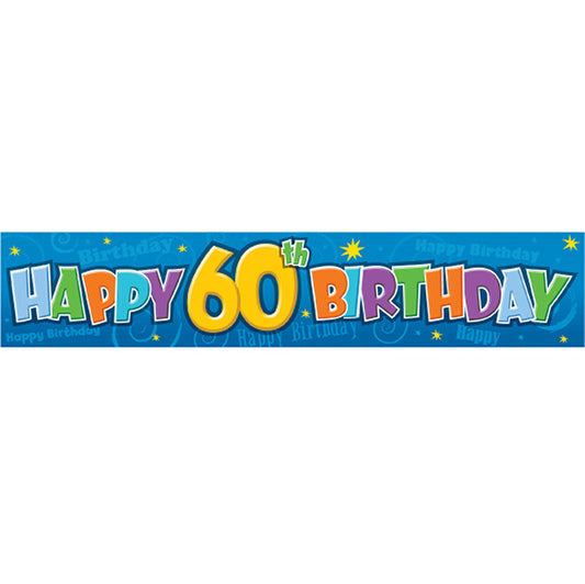 Giant Banner "Happy 60th Birthday" - 3.17m