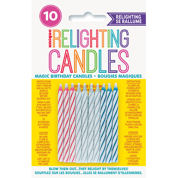 Magic Spiral Candles - Multicolour (Pack of 10)