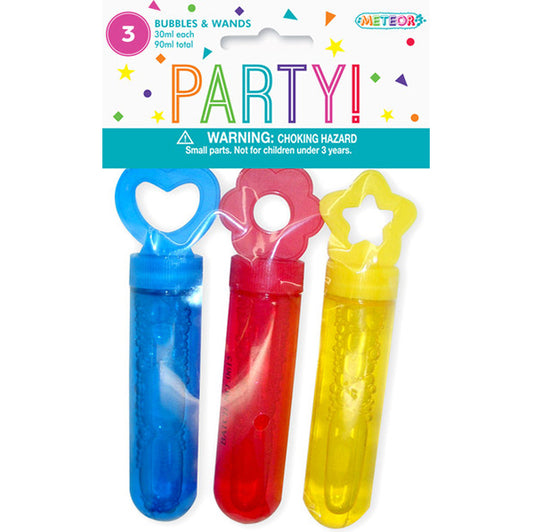 Bubbles & Wands - Assorted Colours (Pack of 3)