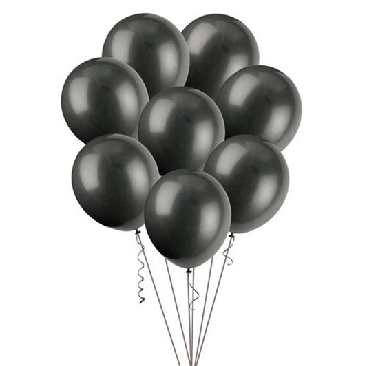 Jet Black Decorator Balloons 25cm (Pack of 25)