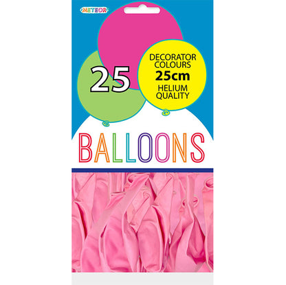 Petal Pink Decorator Balloons 25cm (Pack of 25)