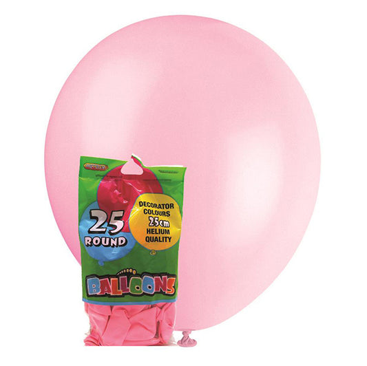 Petal Pink Decorator Balloons 25cm (Pack of 25)