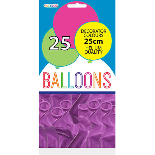 Spring Lavender Decorator Balloons 25cm (Pack of 25)