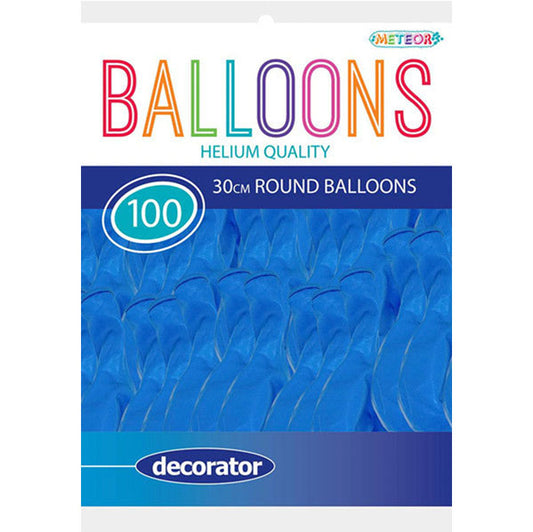 Sky Blue Decorator Balloons 30cm (Pack of 100)