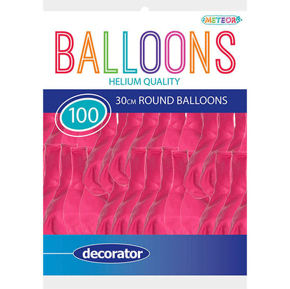 Pink Decorator Balloons 30cm (Pack of 100)