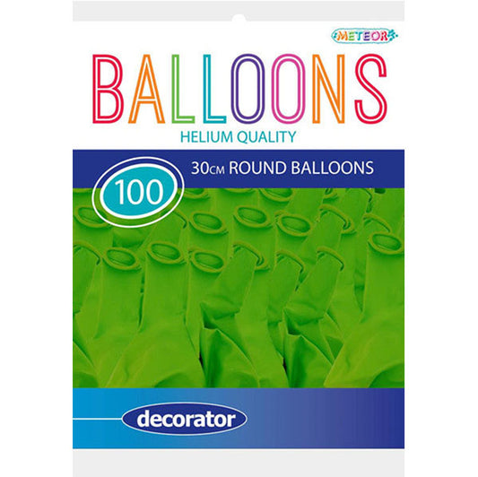 Lime Green Decorator Balloons 30cm (Pack of 100)