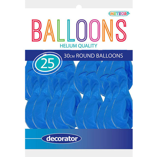 Sky Blue Decorator Balloons 30cm (Pack of 25)