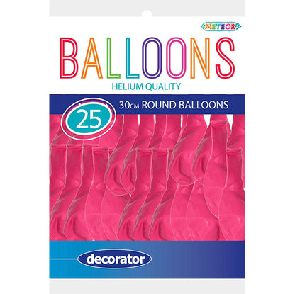 Pink Decorator Balloons 30cm (Pack of 25)