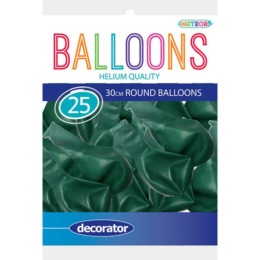 Green Decorator Balloons 30cm (Pack of 25)