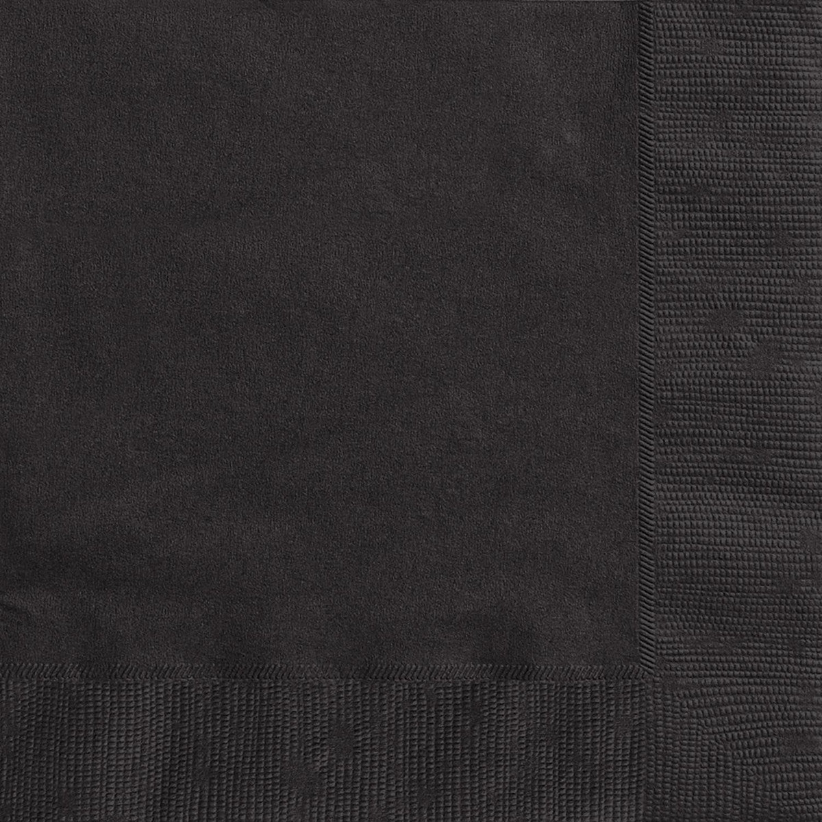 Midnight Black Beverage Napkins (Pack of 20)