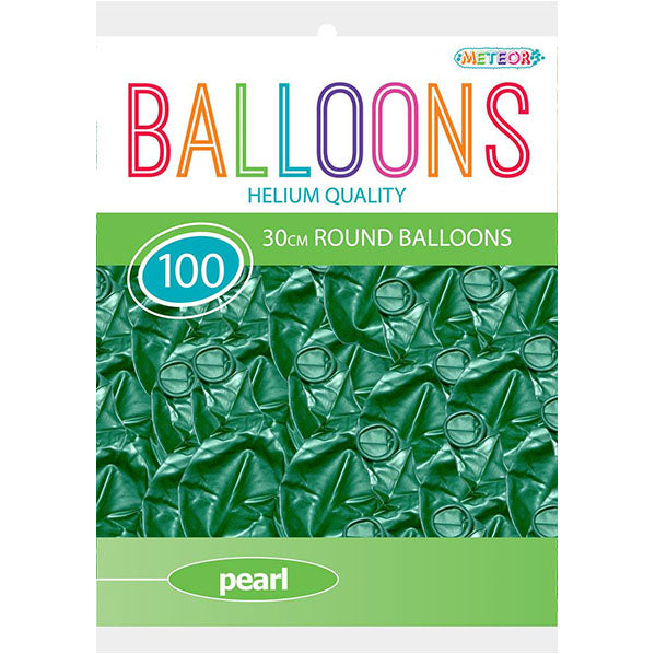 Green Pearl Balloons 30cm (Pack of 100)