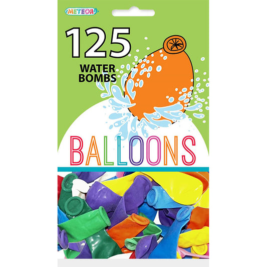 Waterbomb Balloons - Assorted Colours (Pack of 125)