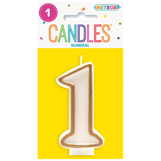 Gold Numeral Candle - 1