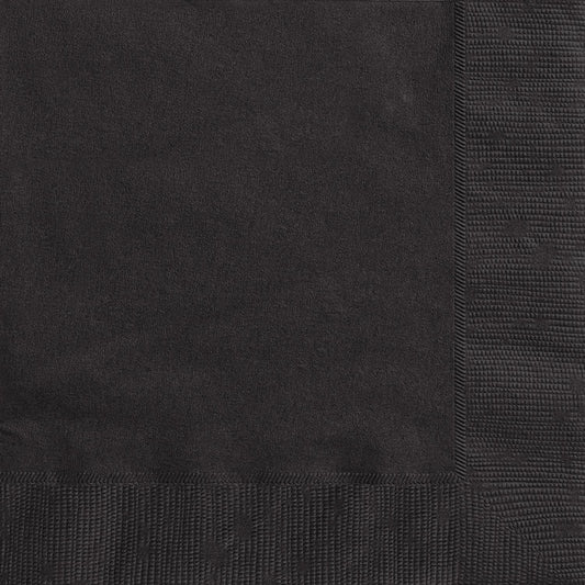 Midnight Black Luncheon Napkins (Pack of 20)