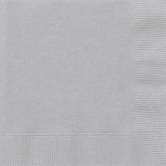 Silver Luncheon Napkins (Pack of 20)