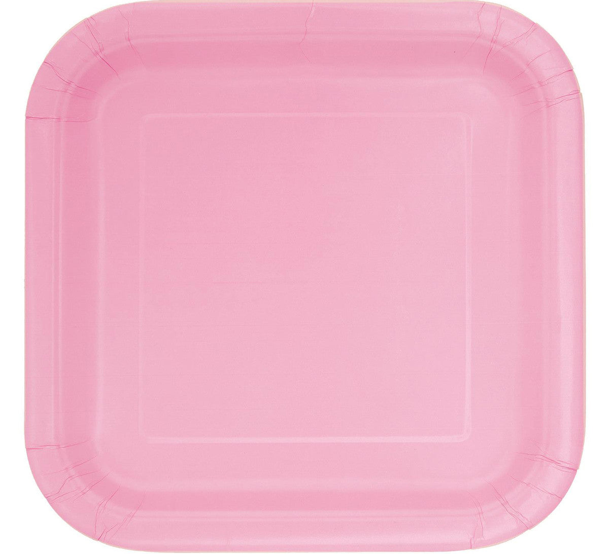 Lovely Pink Square Paper Plates 23cm (Pack of 8)