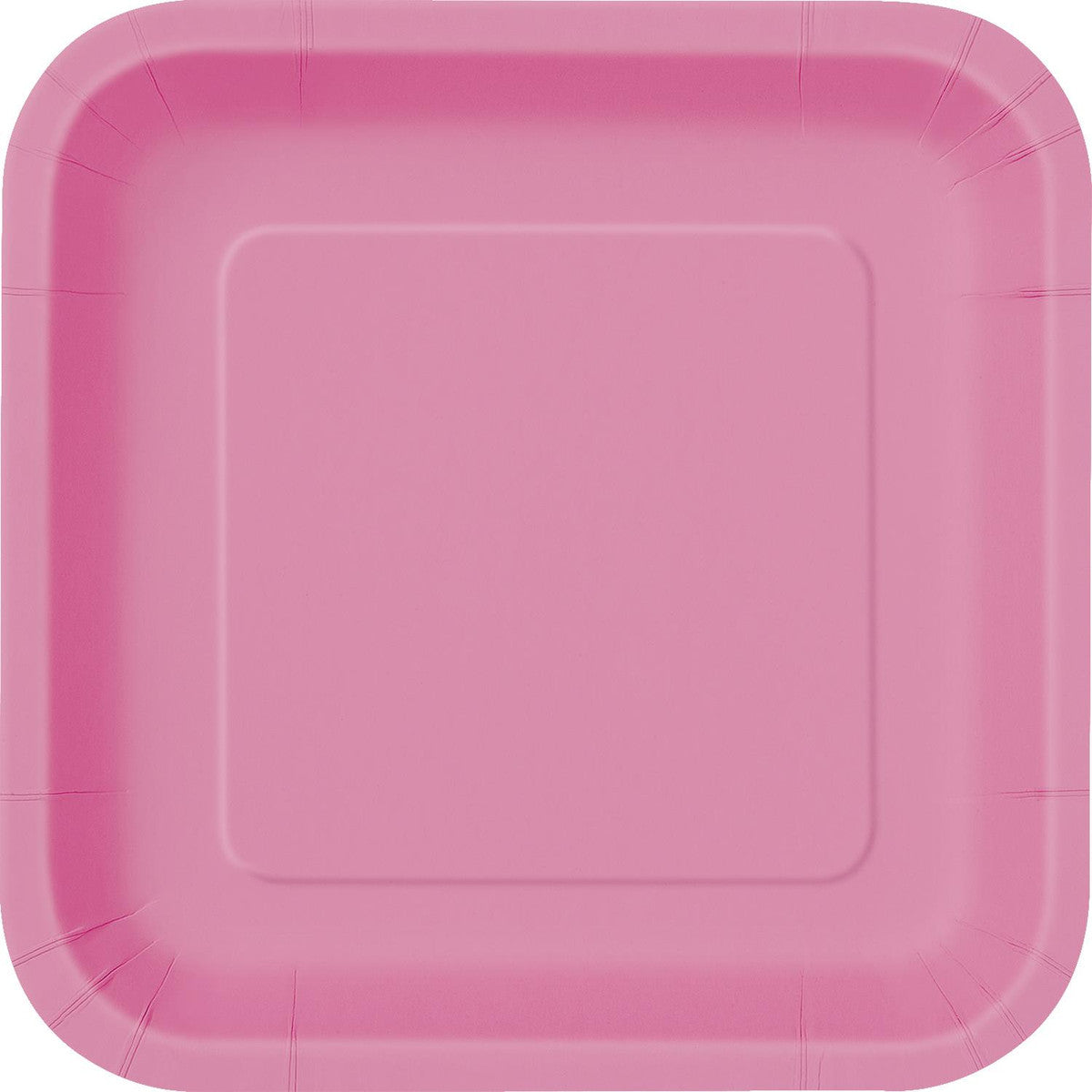 Hot Pink Square Paper Plates 23cm (Pack of 8)